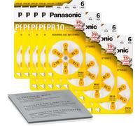 6 Piles Auditives PR10 / PR230L / PR536 Panasonic Hearing Aid