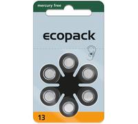 120 piles auditives Varta ecopack taille 13 orange PR48 blister de 20 x 6