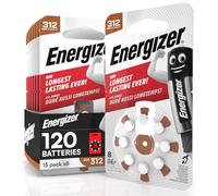 120 Piles pour Appareils Auditifs Energizer Taille 312 Marron sans Mercure - 15 Paquetes de 8 Pilas