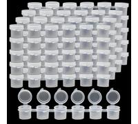 120 Pots Mini Pot De Peinture Vide 5ml Bandes De Peinture Vide En Plastique Petit Godet Peinture Transparent Avec Couvercle Pour Peinture Acrylique,Conteneur De Rangement(20 Bandes)