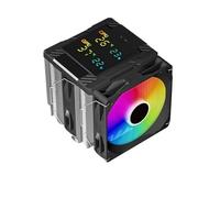 120 radiateurs numériques refroidis par Air, surveillance du CPU et du GPU en même temps/Support LGA1851/1700/AM5(Digital ARGB Black)