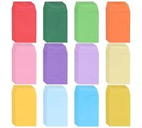 120 sacs d'argent colorés, mini enveloppes en papier, porte-monnaie autocollants avec rabats de fermeture, sacs de rangement, Bon pour les pièces de monnaie, les graines, les cartes, les invitations