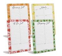 120 Sheets Magnetic Notepads For Fridge - Shopping, To-Do List, Reminders, Grocery List Pads -Strong Magnetic Back, Weekly Planning Food Organizer/ Tear-Off Notepad Hanging Checklist For Fridge