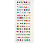 MÉGACRÉA Stickers Strass Ronds Cristal 1 cm 120 pièces