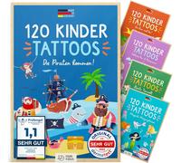120 Tatouages Pour Enfants Respectueux De La Peau I Dermatologiquement Très Bien I Tatouages Pour Enfants Made In Germany I Nos Tatouages (Pirates)[Z2503]