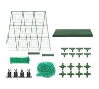 120 x 160 cm - Tailles flexibles - Outil de jardin - Utilisation du lit - Support de plantes surélevé avec revêtement en PVC - Assemblage en cm - 80 x 80 cm - Cadre en A en acier - Treillis concombre