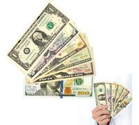 120 x Copy Money Prop Money - 1 $, 5 $, 10 $, 20 $, 50 $, 100 $ Dollar Prop Money, Dollars Argent pour Jouer - Copy Money Dollar Money - pour Enfants pour Les Mathématiques, Le Comptage Et