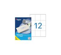 1200 Étiquettes Blanches - A4 - 70X67,7Mm - Multi-Usage - Agipa