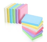 1200 Fiche Bristol A8 Lignées,Fiche de Revision en Papier Épais 150g/m² Couleur, Flash Cards 5,2 X 7,4 cm pour Vocabulaire Anglais,Formules, Flashcards pour Bureau, École,Présentations & Exposés