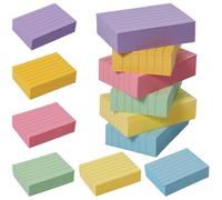 1200 Fiches Bristol A8 Lignées, Flash Cards Couleur 5,2 x 7,4 cm, Cartes de Révision pour Vocabulaire, Formules et Notes, Idéales pour Bureau, École, Études et Présentations