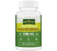 1200 mg de trans-resvératrol liposomal, resvératrol à haute dose, formule pure à 98%, trans-resvératrol de renouée du Japon, meilleure absorption, 60 gélules