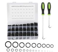 1200 PcsJoint Torique Caoutchouc, Joint Caoutchouc Rond, Kit Assortiment de Joints Toriques d'étanchéité, O Ring Joint Plomberie, Rondelles O-ring Joints Robinet pour Hydraulique Robinetterie