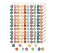 1200 Pièces 10 Feuilles Stickers Smiley, Gommettes Smile Autocollant Enfant, Gommettes Enfant Autocollant Mini Émoticônes Coloré, Stickers Enfants Récompenses Comportement(B)