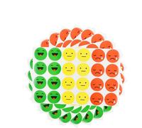 1200 Pièces Gommettes Autocollant Smiley Sticker, Tampon Smiley Enseignant, 2,5 cm Ronds Autocollants de Récompense, Émotion Heureux Tristes Souriant pour Récompense Éducatifs