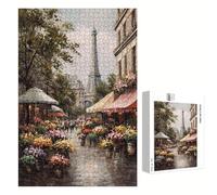 1200 Pièces Puzzle Adulte - Fabrication en Bois Robuste (Pièces Standards) - Paris & Fleur - 75 x 50 cm - Décoration Murale et Détente - Article de Loisir Créatif pour Les 14 Ans et Plus P3#819