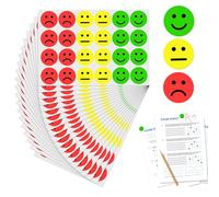 1200 Pièces Tableau de Recompense Enfant,Gommette Smiley,Comportement Gommettes Autocollantes,pour Tableau de Récompenses Comportement Calendrier des Tâches Enseignants Écoles (Rouge Jaune Vert)