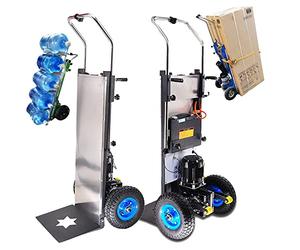 咚呱 1200 W Monte-Escalier éLectrique pour Chariot Manuel, Charge De 400 Kg - Peut Monter Et Descendre D'Escalier, éConomie De Main-D'œUvre Et Pratique, Batterie Amovible
