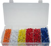 1200 x Assortiment d'embouts - isolés - Section 0,5-2,5mm² Longueur 8-12mm