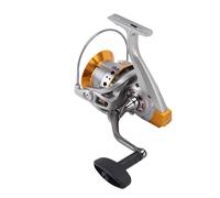 12000 Bobines de Pêche Baitcaster, Métal Biseau Tasse sans Interruption sans Distance de Poisson à Longue Distance pour l'eau Salée