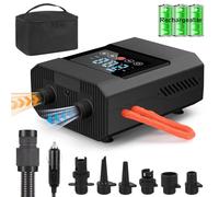 12000mAH Pompe à Air Sup Électrique Rechargeable 20PSI,Gonflable Electrique Paddle Board Auto-Arrêt, Connecteur 12V DC & Type-C, Inflation/Déflation Double Étape pour Kayak,Tente Gonflable,Bateaux