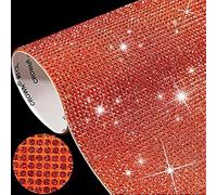 12000pcs 2mm Bling Bling Strass Patch Cristal Autocollant DIY Décoration De Voiture Autocollant Auto-Adhésif Glitter Strass Gem Autocollant pour Voiture et Artisanat Décoration(orange)