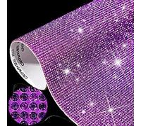 12000pcs 2mm Bling Bling Strass Patch Cristal Autocollant DIY Décoration De Voiture Autocollant Auto-Adhésif Glitter Strass Gem Autocollant pour Voiture et Artisanat Décoration(violet)