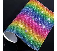12000pcs 2mm Bling Bling Strass Patch Cristal Autocollant DIY Décoration De Voiture Autocollant Auto-Adhésif Glitter Strass Gem Autocollant pour Voiture et Artisanat Décoration(Arc-en-ciel)
