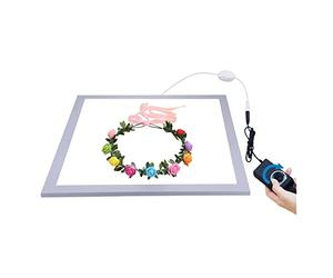 1200LM 15/15in/38x38 Cm LED Photographie Shadowless Bottom Light Lampe Panneau Dimmable for 40cm Photo Studio Shoot Tent Box pour la Photographie en Studio(1 UK)