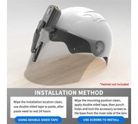 1200mah Casque De Moto Moteur D'essuie-Glace Électrique Essuie-Glace De Casque Compatible Avec La Plupart Des Visières