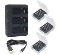 1200mAh Rechargeable AHDBT-401 Battery (2-Pack) and Rapid 3-Channel Charger for Gopro AHDBT-401 and Gopro Hero 4 Camera