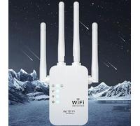 1200Mbps Repeteur WiFi avec 4 Antennes Externes, Amplificateur WiFi Double Bande 2,4 GHz et 5 GHz, 2 Ports Ethernet La Couverture du Signal du Repeteur Wi-FI Puissant est Plus étendue