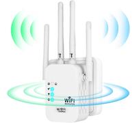 1200Mbps WiFi Repeater, WiFi Signal Booster Amplifier, Dual Band 5G/2.4G, 4 Antennas, WiFi Repeater with LAN/WAN RJ45 Ports, Repeater Mode & Router & AP, WiFi Extenders for Home and Office
