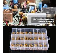 1200Pcs 24 Values 50V 10Pf-10Uf, Keramik 100Nf Capacitor Kit Monolithic Ceramic Capacitor Assorted Kit