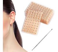 1200Pcs Graine D'oreille D'acupuncture,ear seeds,acupuncture ear seed,avec 1 pièce de stylo pour trou d'oreille Points Acupuncture Graines,Magnétiques Thérapies Auriculaire