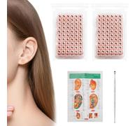 1200pcs Patch D'Acupuncture Auriculaire, Apaisez et Détendez-Vous | Patch D'Acupuncture, Ear Seeds, Comprend un Stylo D'Acupression et un Livre D'Acupuncture, doux pour la Peau et Confortable