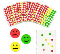 1200pcs smileys autocollants, autocollants smileys, bonus Rating autocollants pour cartes modérées cas modérés autocollants bonus, smileys autocollants 2.5cm, bonus autocollants, autocollants émotionn