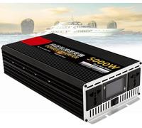 1200W/1600W/2000W/2500W/3000W/4000W/5000W/6000W/8000W Pur Sinus convertisseur DC 12V/24V/48V/60V/72V à AC 110V/220V 230V pour Bateaux,RV,Solar,Camping,Voyage,Outdoor(5000w,24Vto110V)