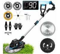 1200W Debroussailleuse à Batterie Electrique Brushless 16800 RPM, Coupe-Bordures Sans Fil Compat. Makita 18V, 7 Lames Ø250 mm