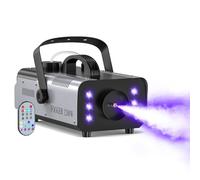 1200W Machine à Fumée Télécommande avec Couleur 6 LEDs RGB et Réservoir 1L,Machine à Brouillard RGB de Fête,Volume de Brouillard élevé pour Fêtes,DJ,Club,Mariage,Soirée,Théâtre,Noël,Halloween