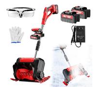 1200w souffleuse à neige sans fil, 2000 tr/min souffleuse à neige électrique 12 pouces, moteur sans balais 26 pieds longueur de lancer avec 2 batteries et chargeur dix nœuds (Ten knots)