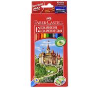 [120112] Faber-Castell Etui de 12 Crayons de Couleur CASTLE Héxagonaux Assort...