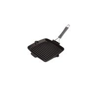 - 1202123 - Gril Carré avec manche en silicone - Noir - 24 x 24 cm