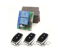 (1202COM1 3KT05) Télécommande sans fil universelle 433 MHz DC 12 V 10 A 2 canaux RF Relais Récepteur