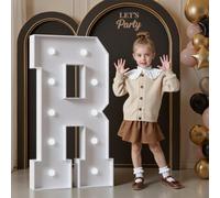 120cm Blanc Lettre Lumineuse,Lettres Lumineuses Géantes de Pour la Décoration D'Anniversaire,Decoration Anniversaire,Grandes Lettres Pour Les Événements de Fiançailles,Lettre R