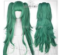 120cm corps perruques feu emblème trois maisons coiffure Sothis vert longues boucles Cosplay cheveux 100cm puce queues de cheval Halloween jeu de rôle chine vert