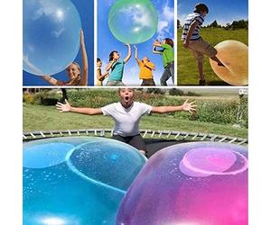 120cm Grande Boule De Bulle, Rempli D'eau Balles,Interactives Ballon Magique Gonflable Boule pour Adultes Enfants Famille Amusement(Pink)