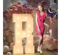 120cm Jaune Lettre Lumineuse,Lettres Lumineuses Géantes de Pour la Décoration D'Anniversaire,Decoration Anniversaire Fille,Grandes Lettres Pour Les Événements de Fiançailles,Lettre R