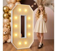 120cm Jaune Lettre Lumineuse,Lettres Lumineuses Géantes de Pour la Décoration D'Anniversaire,Decoration Anniversaire,Grandes Lettres Pour Les Événements de Fiançailles,Lettre O