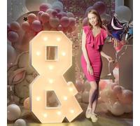 120cm Jaune Lettre Lumineuse,Lettres Lumineuses Géantes de Pour la Décoration D'Anniversaire,Decoration Anniversaire Fille,Grandes Lettres Pour Les Événements de Fiançailles,Lettre &