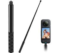 120CM Perche à Selfie Invisible pour Insta X3 X4 RS,Support de Selfie Invisible en Aluminium,Tige Télescopique pour Caméras d'action et Microphone